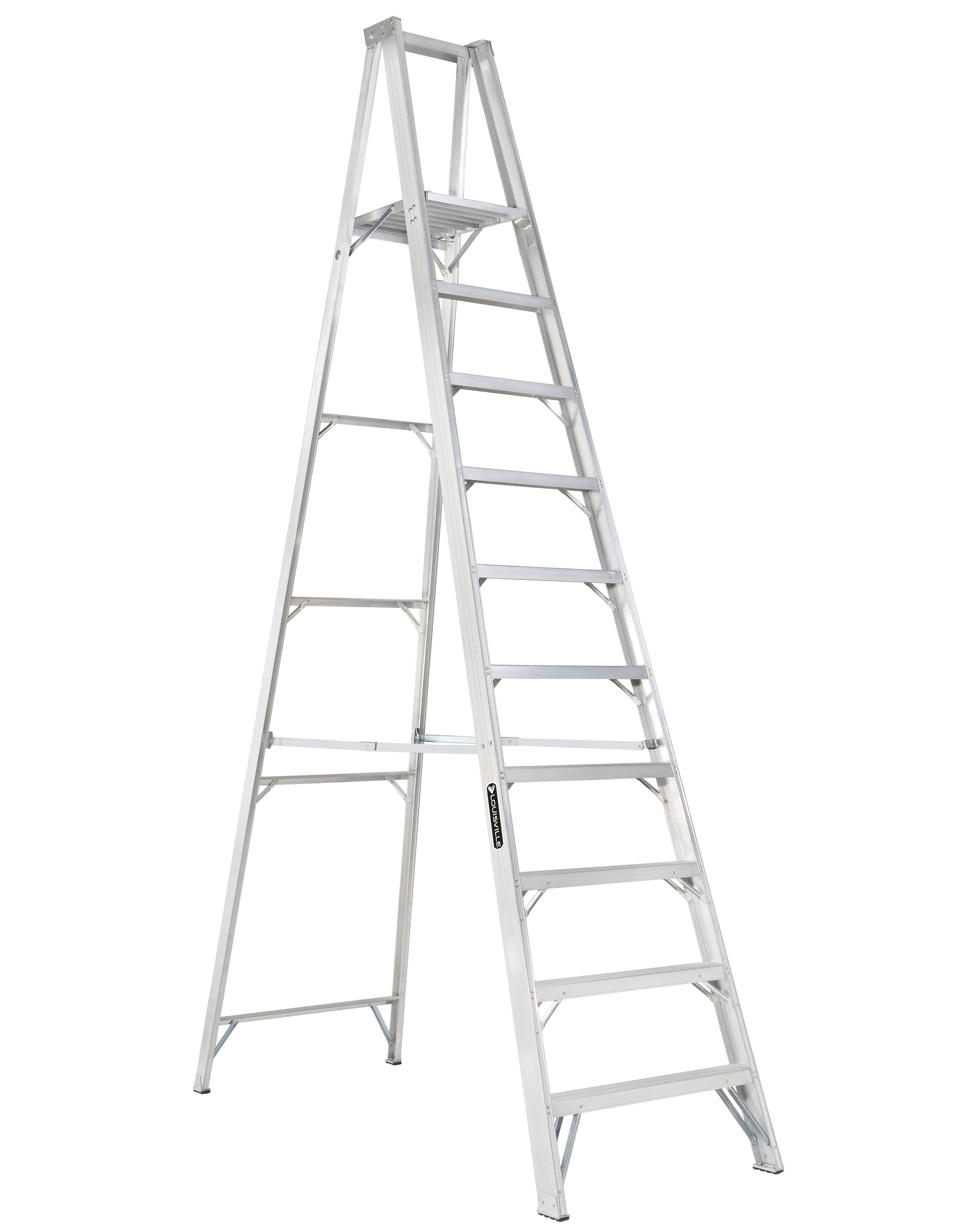 Product image for L-VIL AP1010 10FT AL PLATFORM STEPLADDER TYPE IA 300LB ALUMINUM PLATFORM LADDER Type IA 300lbs