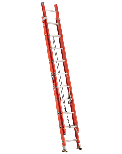 Product image for L-VIL L-3025-20 20FT FG LIGHTWEIGHT EXTENSION LADDER TYPE IA 300LB FIBERGLASS EXTENSION LADDER