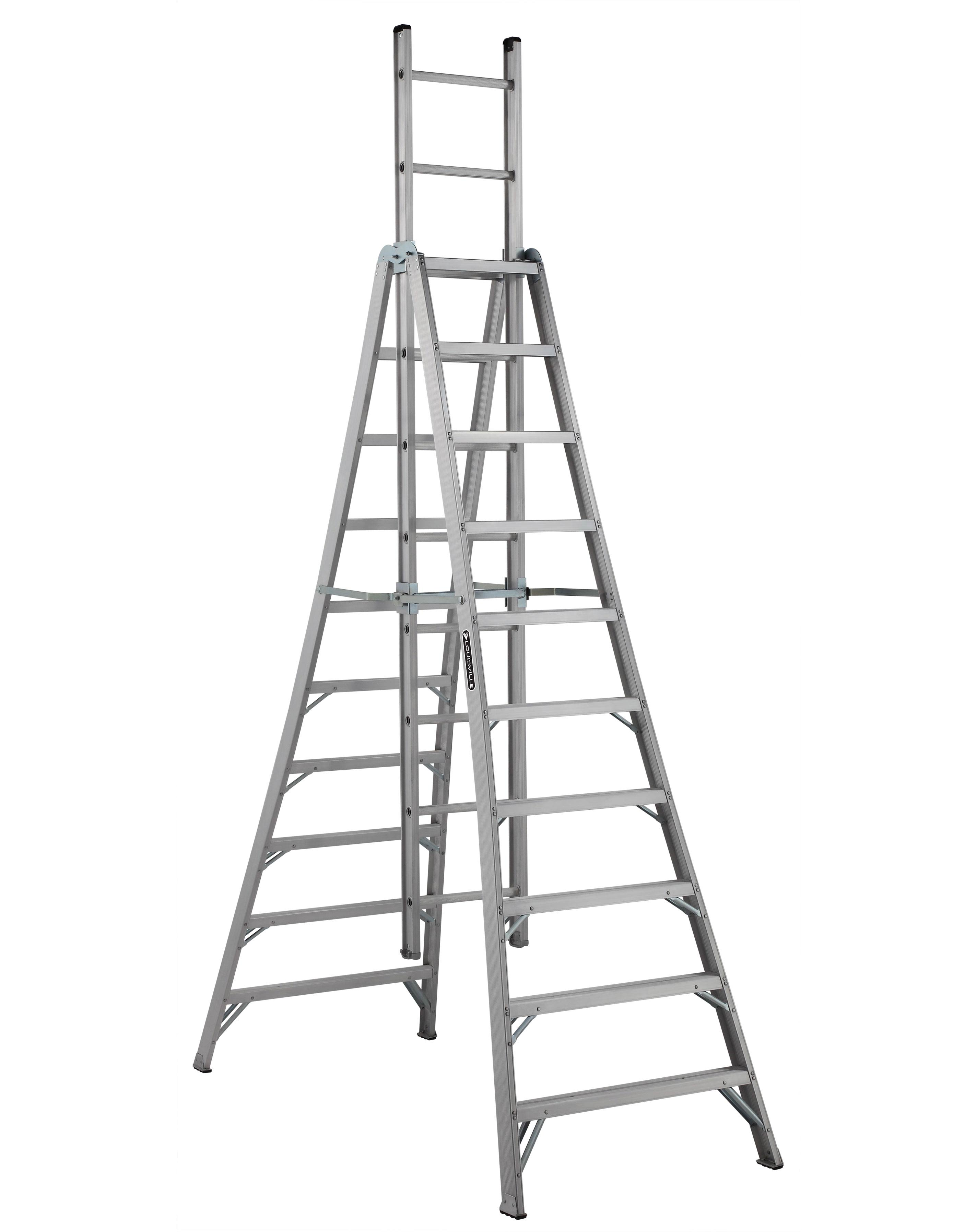 Product image for L-VIL AX1010 10FT AL TRESTLE EXTENSION LADDER TYPE IA 300LB ALUMINUM TRESTLE LADDER Ladder Type IA 300lbs