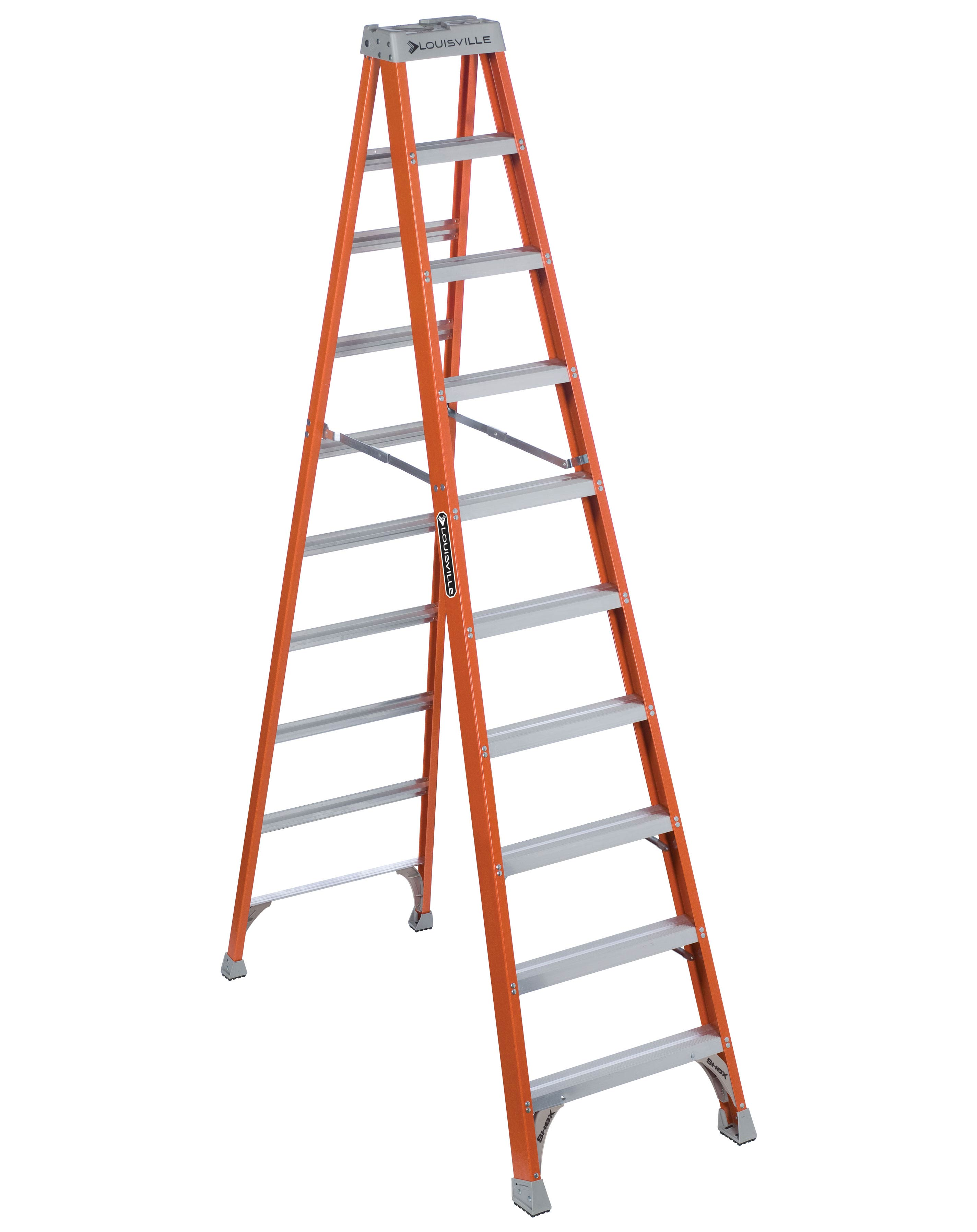 LOUISVILLE FS1510 10FT FIBERGLASS STEP LADDER 300-Pound Capacity