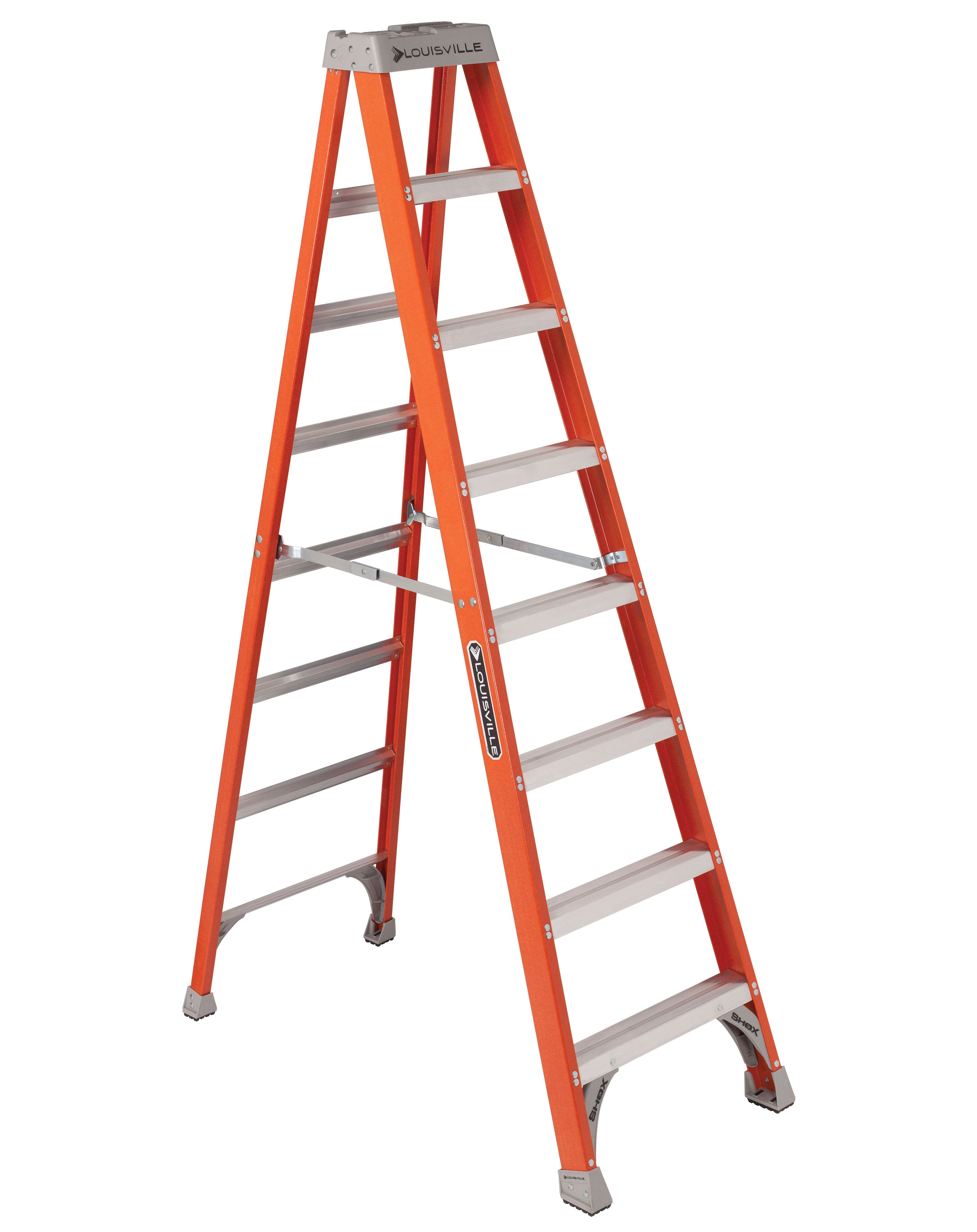 LOUISVILLE FS1508 8FT FIBERGLASS STEP LADDER 300-Pound Capacity