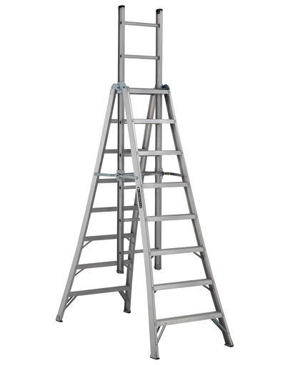 Product image for L-VIL AX1008 8FT AL TRESTLE EXTENSION LADDER TYPE IA 300LB ALUMINUM TRESTLE LADDER Ladder Type IA 300lbs