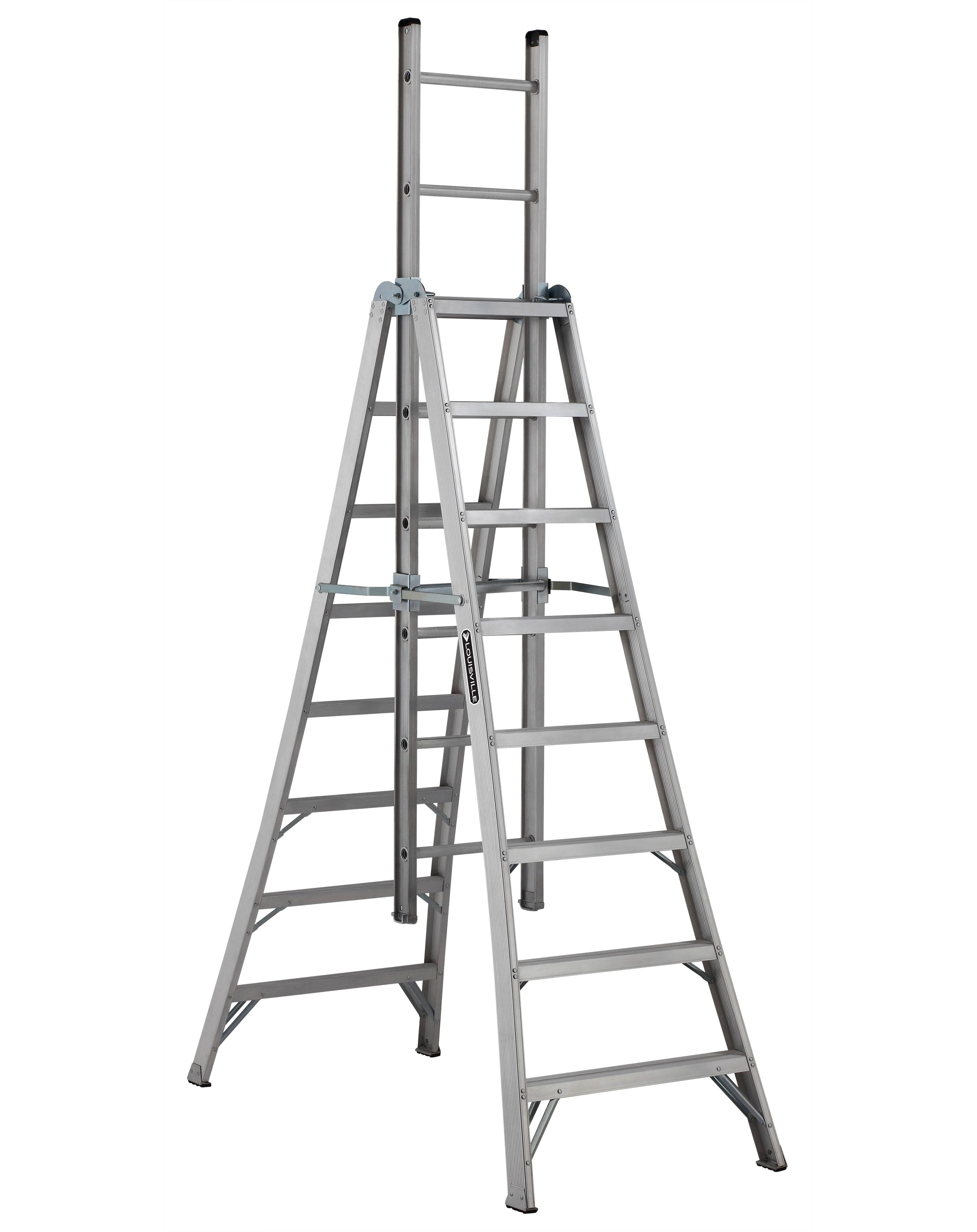 Product image for L-VIL AX1008 8FT AL TRESTLE EXTENSION LADDER TYPE IA 300LB ALUMINUM TRESTLE LADDER Ladder Type IA 300lbs