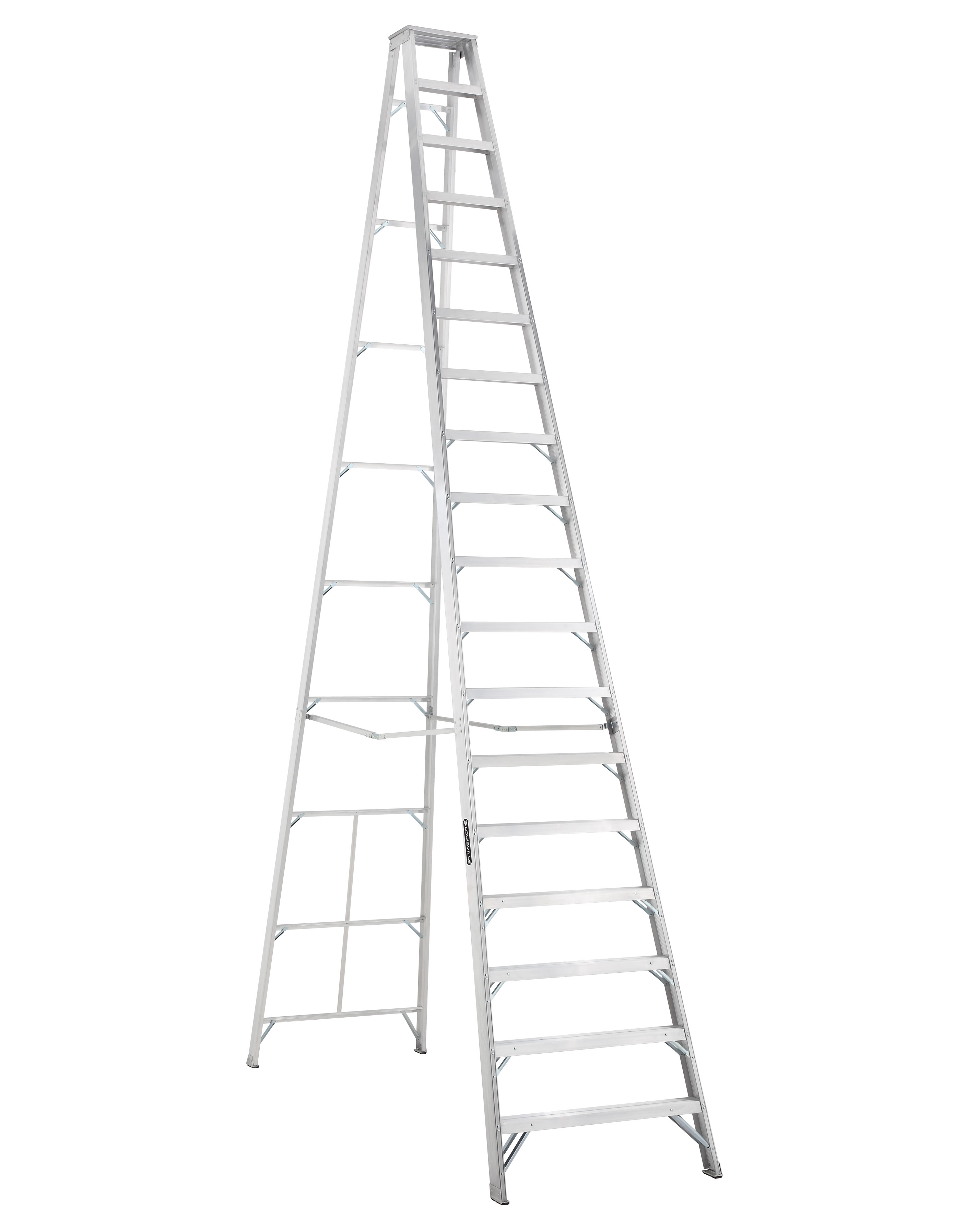 Product image for Louisville Ladder AS1018 18 Foot 300 lb Duty Rating Aluminum Stepladder