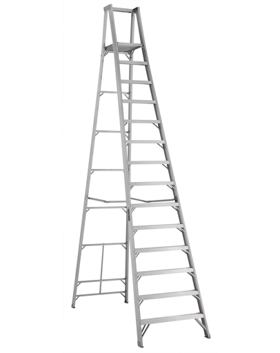 Product image for L-VIL AP1014 14FT AL PLATFORM STEPLADDER TYPE IA 300LB ALUMINUM PLATFORM LADDER Type IA 300lbs