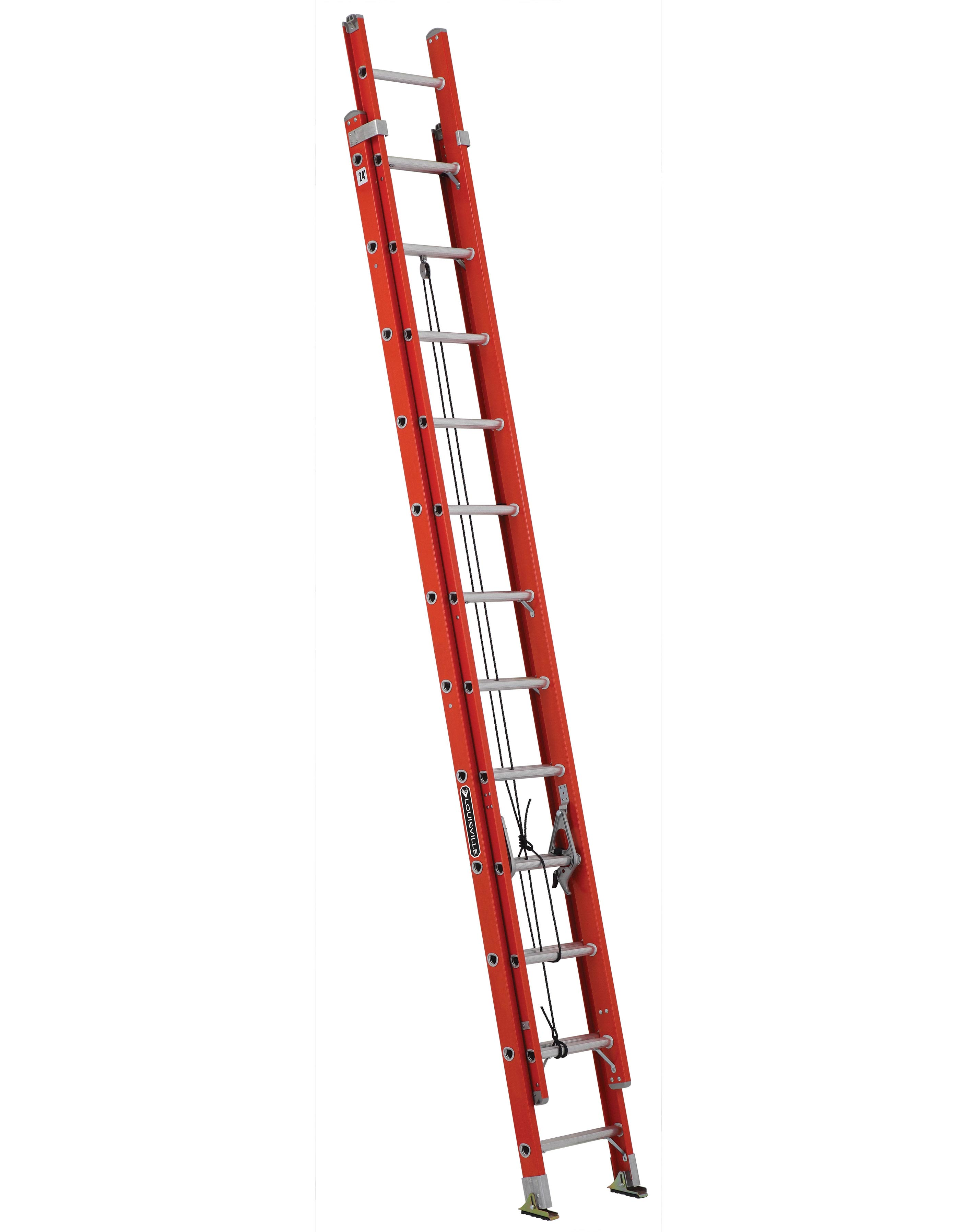 Product image for L-VIL L-3025-24 24FT FG LIGHTWEIGHT EXTENSION LADDER TYPE IA 300LB FIBERGLASS EXTENSION LADDER