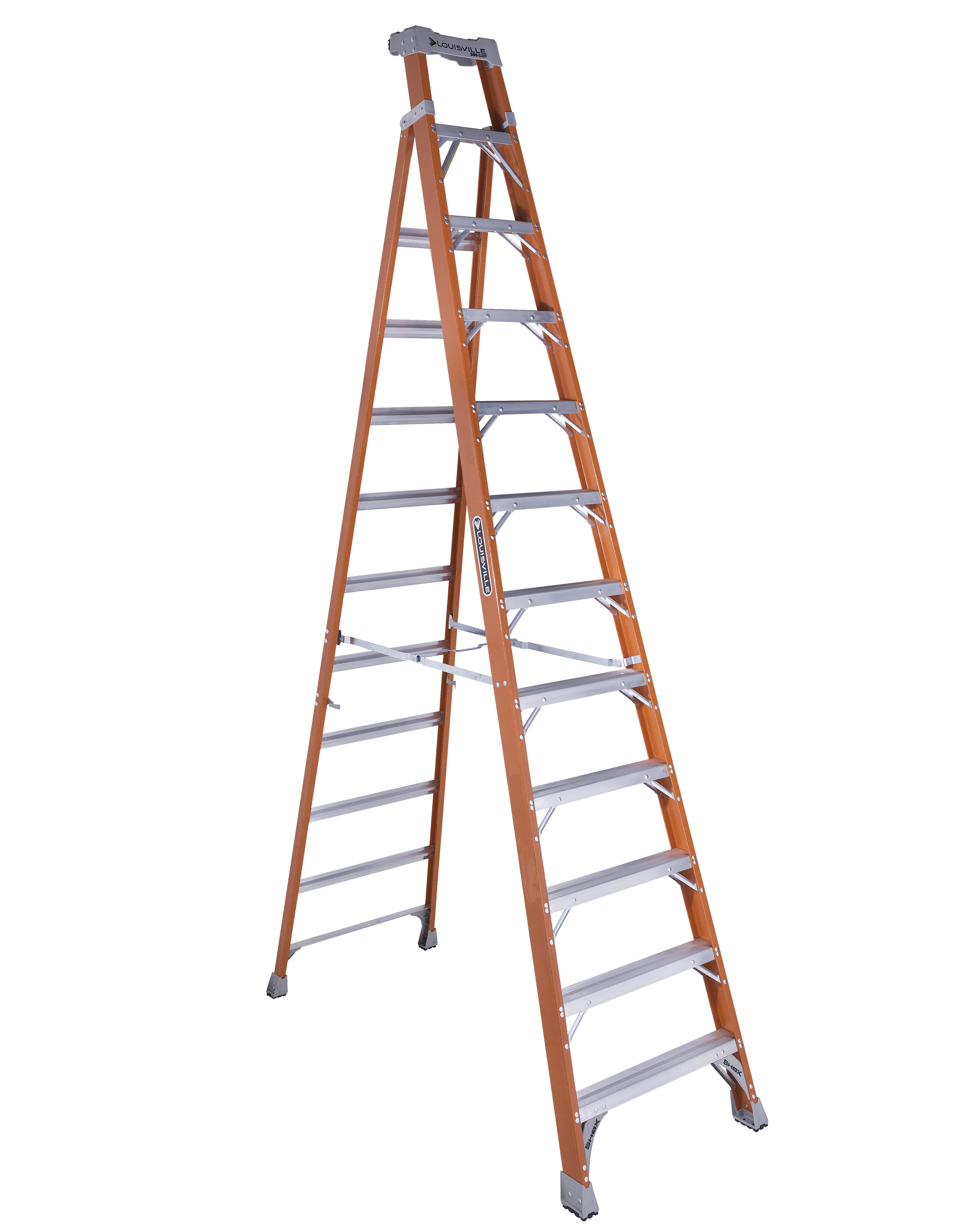 Louisville Ladder FXS1512 12 Foot Orange Fiberglass Step/Shelf Ladder Louisville Ladder FXS1512 12 Foot Orange Fiberglass Step/Shelf Ladder