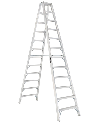 Product image for L-VIL AM1012 12FT AL TWIN STEPLADDER TYPE IA 300LB ALUMINUM TWIN STEPLADDER Type IA 300lbs