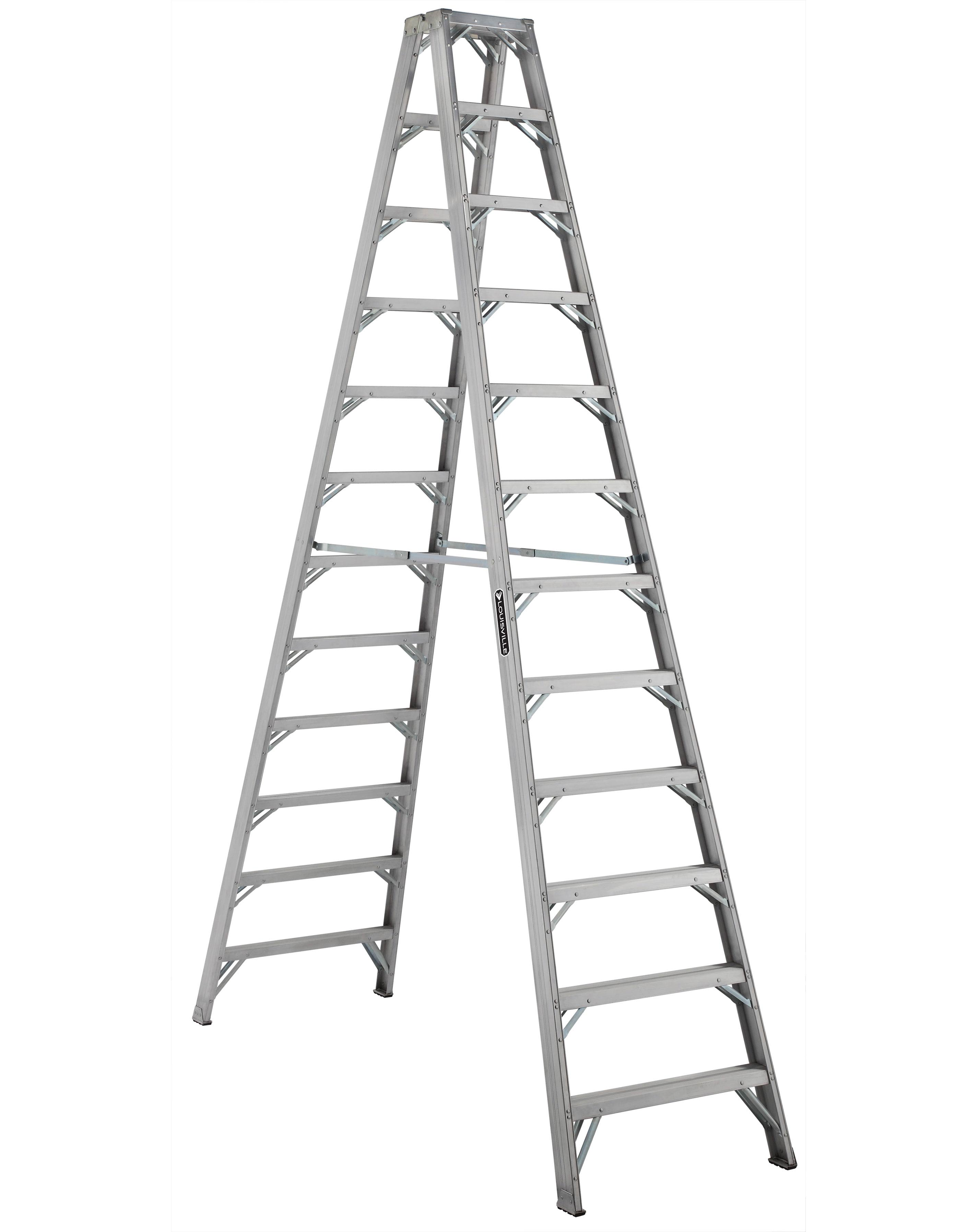 Product image for L-VIL AM1112HD 12FT AL TWIN STEPLADDER TYPE IAA 375LB ALUMINUM STEPLADDER Type IAA 350lbs
