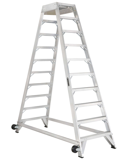 Product image for L-VIL AM8010 10FT AL AIRCRAFT MECHANIC LADDER TYPE IA 300LB ALUMINUM TWIN STEPLADDER Ladder Type IA 300lbs