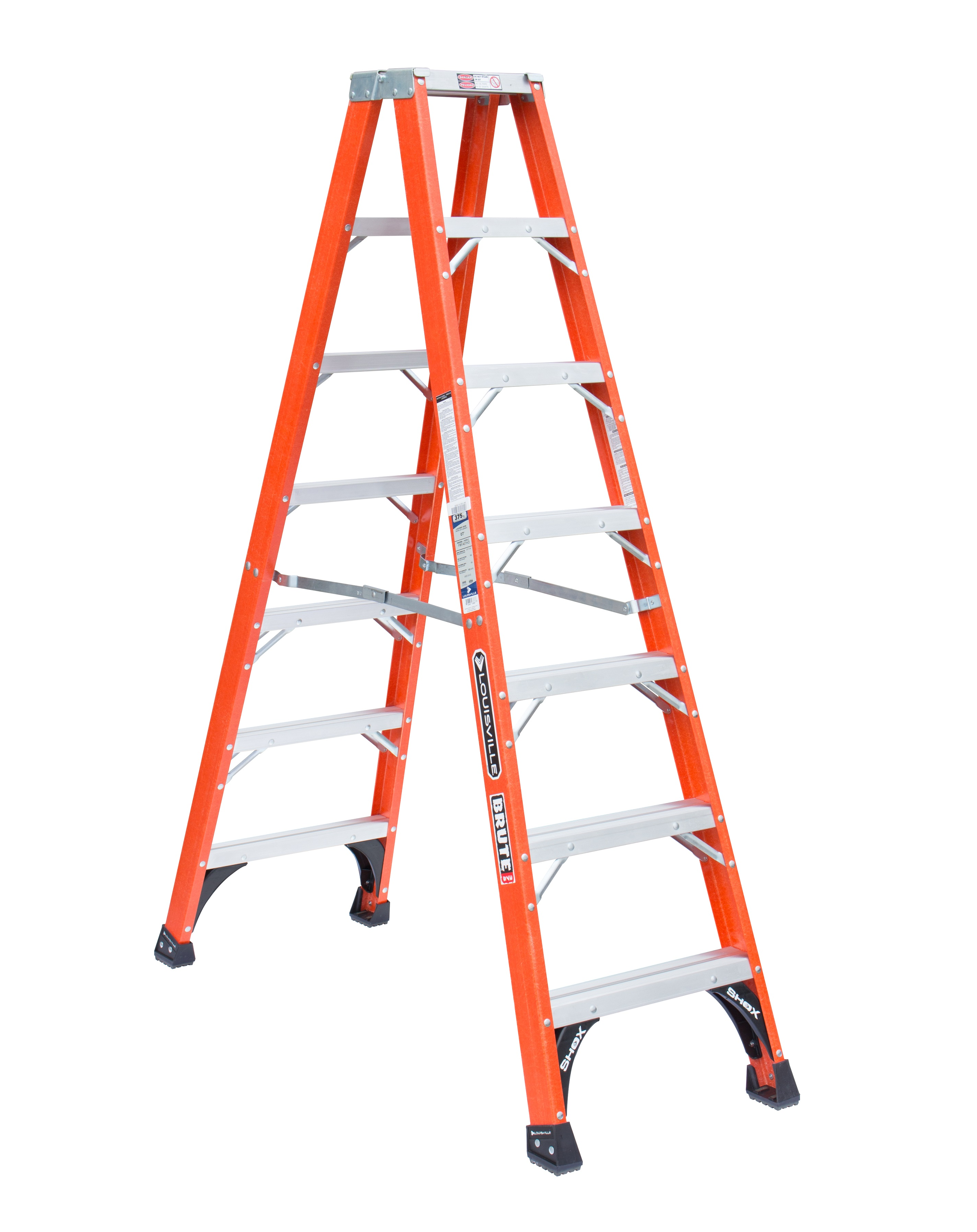 Product image for L-VIL FM1407HD 7FT FG TWIN STEPLADDER TYPE IAA 375LB FIBERGLASS TWIN STEPLADDER Type IAA 375lbs