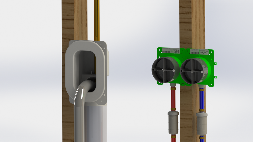 Washing Machine Pull Stop Box™ Kits, 1/2" Uponor PEX, ROUGH-IN KITS WITH HAMMER ARRESTER - INCLUDES TWO BOXES, VALVES, PROTECTIVE COVERS, DRAIN BOX