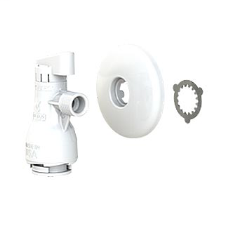 Polymer Push On Valves (PVs), White Push On Valve Only, 1/2" PUSH ON X OUTLET 3/8" COMPRESSION