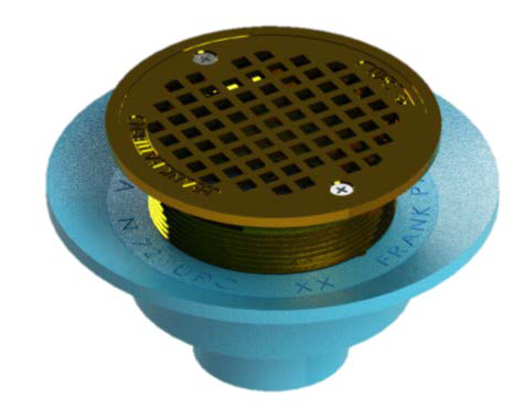 Frank Pattern™ 7″ Floor Drains Without Membrane Clamp, Floor Drain Extension - Provides an additional 1"- 2"" of height