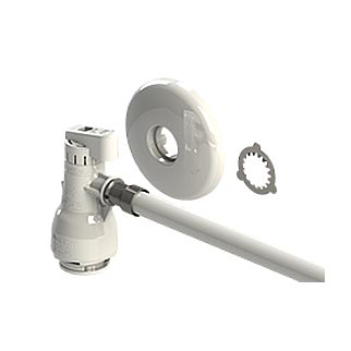 Polymer Push On Valves With Integrated Supply Line (PVs), FAUCET CONNECTOR 1/2" PUSH ON X 1/2" FIP SC, 12" LENGTH
