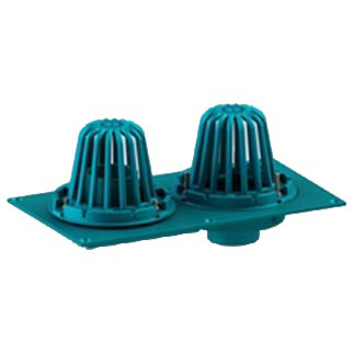 Frank Pattern™ Cast Iron Combination 8 1/2″ Diameter Roof Drain, 3” X 3” Cast Iron Combination Roof Drain & Overflow, Low Profile