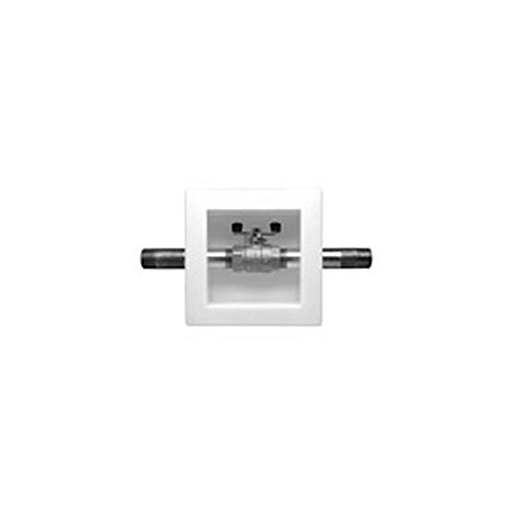 Utility Outlet Box, White WITHOUT VALVE
