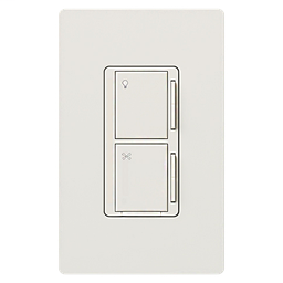 Lutron Electronics MA-ALFQ35-WH 300 W 120 Volt White 7-Speed Incandescent/Halogen Fan and Light Speed Control Dimmer