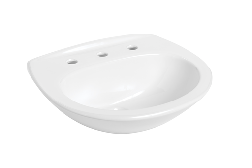 272 West Hampton Pedestal Lavatory, 8" Faucet Center, White