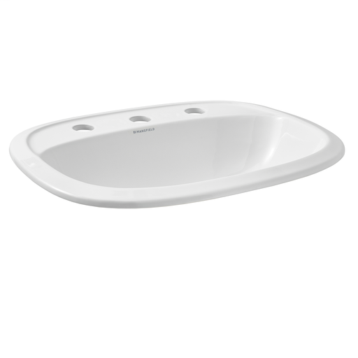 295 Ava™ Drop-In Lavatory, 8" Faucet Center, White