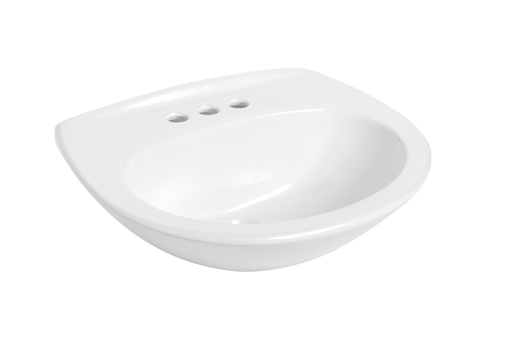 272 West Hampton Pedestal Lavatory, 4" Faucet Center, White