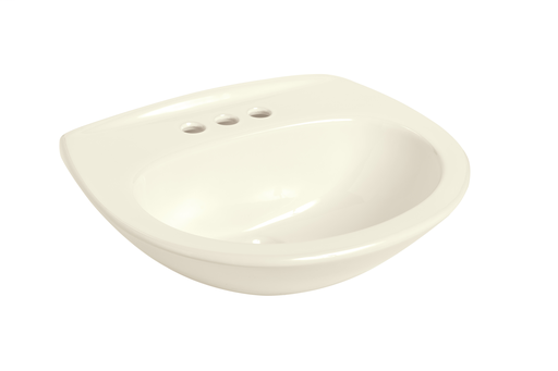 272 West Hampton Pedestal Lavatory, 4" Faucet Center, Bone