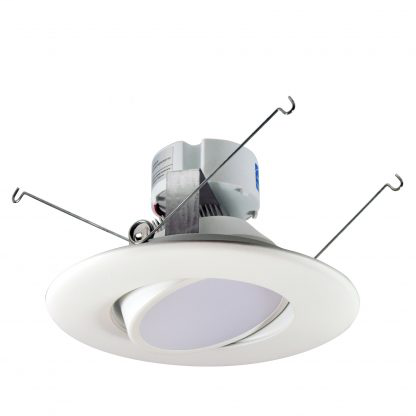 5"/6" Onyx Round Adjustable LED Retrofit, 3000K, White finish, 750lm / 12.5W