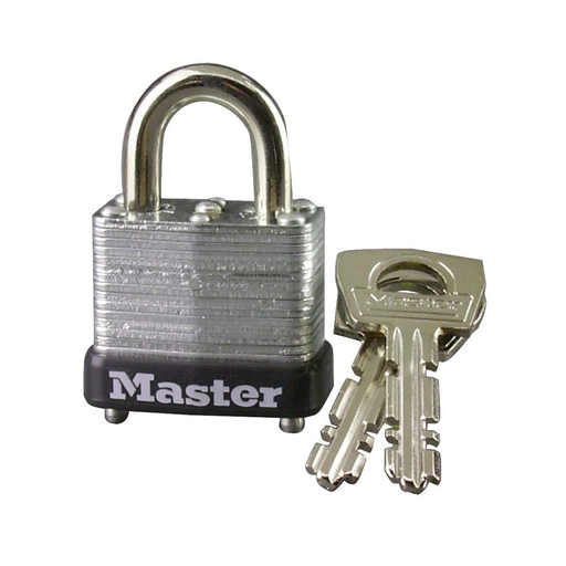 Mayer-1in (25mm) Wide Laminated Steel Warded Padlock, Keyed Alike-1