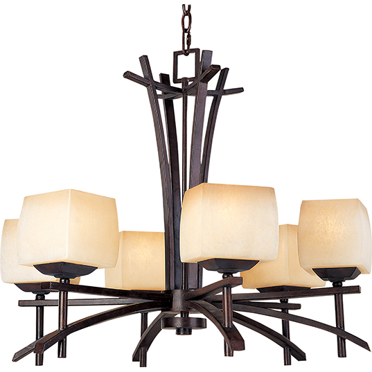 Product image for Asiana 6 Light Chandelier - Roasted Chestnut