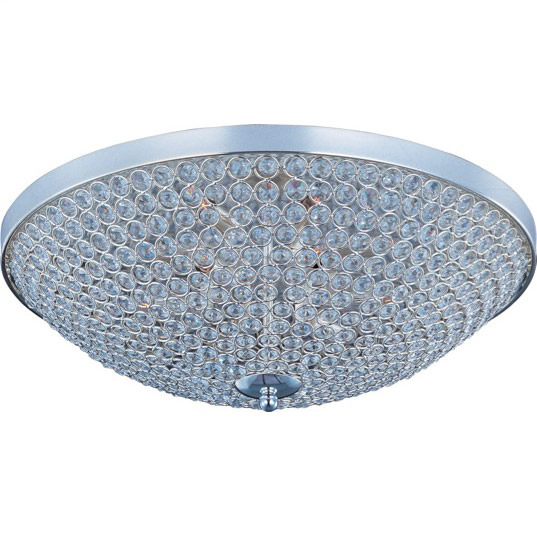 Product image for Glimmer 9 Light Flush Mount - Plated Silver