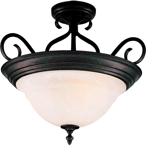 Product image for Pacific 3 Light Semi-Flush Mount - Kentucky Bronze w/ Marble Glass