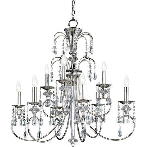 Product image for MAXIM 24307CLPN 9LT 60W CHANDELIER