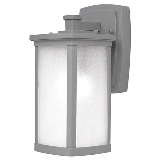 Product image for Terrace 1 Light Small Wall Lantern - Platinum w/ Frosted Seeded Glass