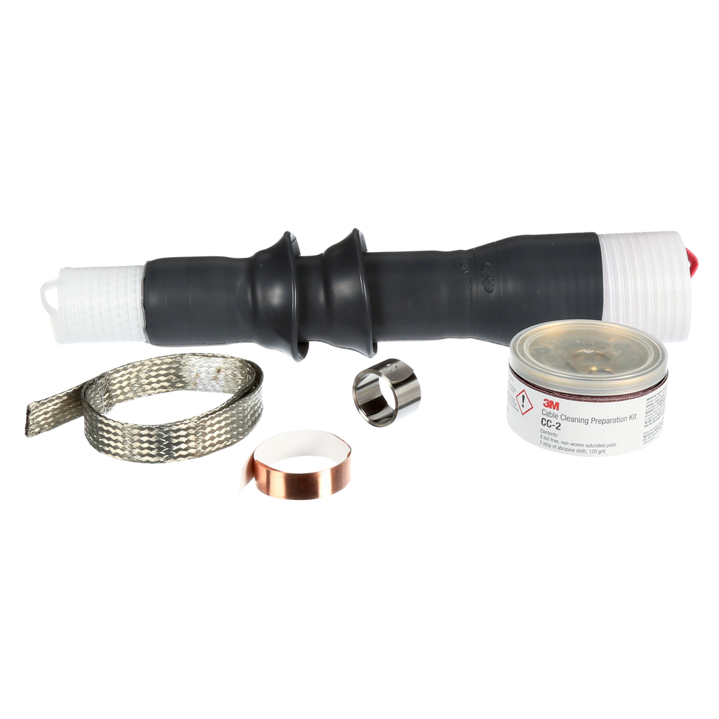 Mayer-DDS-3M™ Cold Shrink QT-III Termination Kit 7622-S-2, Tape, Wire, UniShield®,5-15 kV, Insulation OD 0.64-1.08 in, 2 Skirt, 3/kit-1