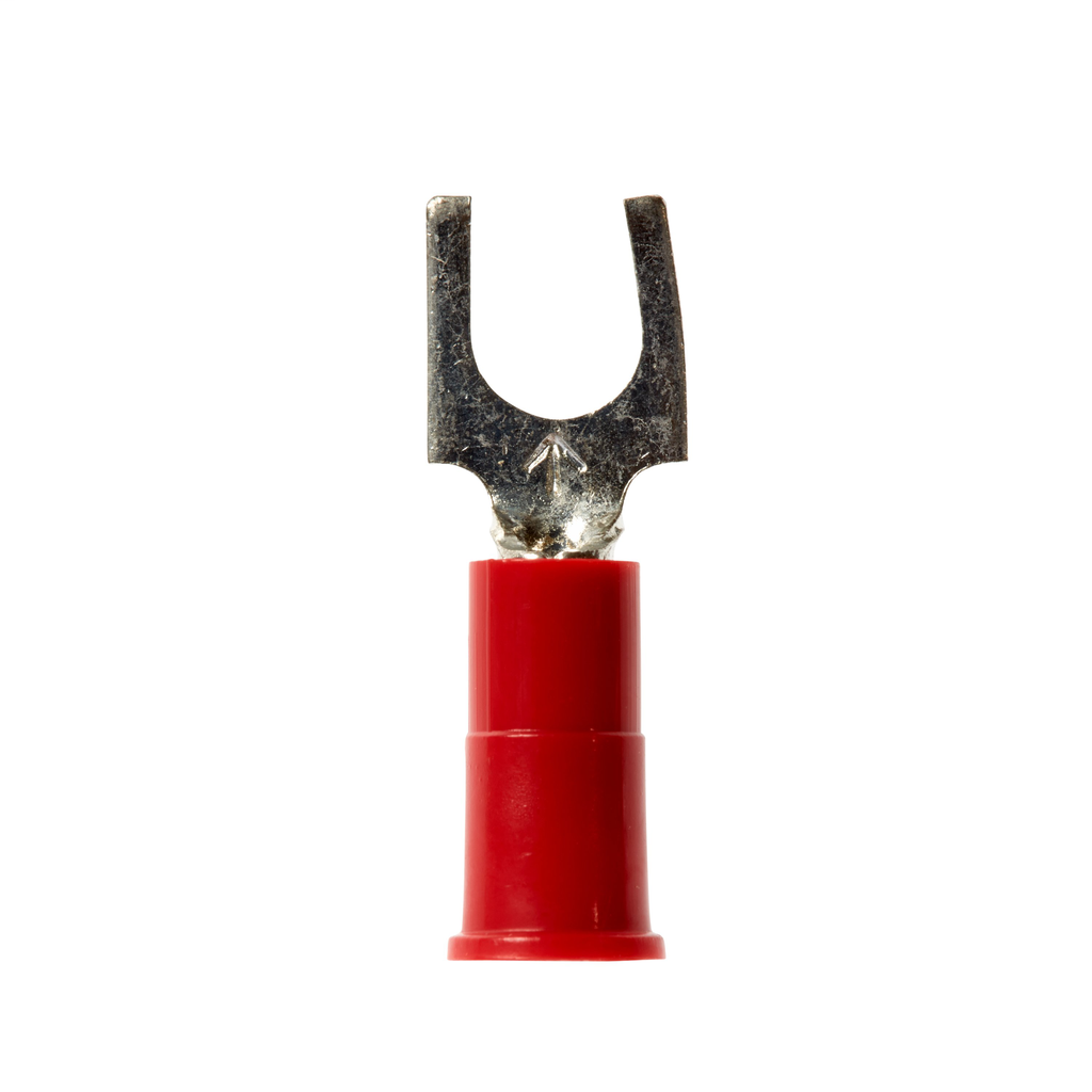 Mayer-DDS-3M™ Highland™ Vinyl Insulated Block Fork Terminal BFV18-10Q, AWG 22-18,25/bag, suitable for use in a terminal block-1