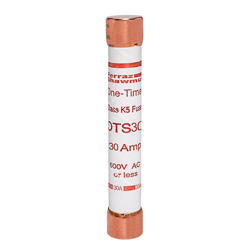 Ferraz Shawmut OTS30 13/16 x 5 Inch 30 Amp 600 Volt Class K5 General Purpose Fuse Ferraz Shawmut OTS30 13/16 x 5 Inch 30 Amp 600 Volt Class K5 General Purpose Fuse
