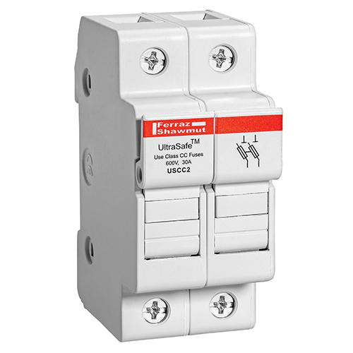 Ferraz Shawmut USCC2 2-Pole 30 Amp 600 Volt Class CC Modular Fuse Holder Ferraz Shawmut USCC2 2-Pole 30 Amp 600 Volt Class CC Modular Fuse Holder