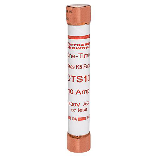 Ferraz Shawmut OTS10 13/16 x 5 Inch 10 Amp 600 Volt Class K5 General Purpose Fuse Ferraz Shawmut OTS10 13/16 x 5 Inch 10 Amp 600 Volt Class K5 General Purpose Fuse