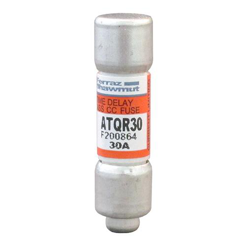 Ferraz Shawmut ATQR30 30 Amp 600 Volt Glass Melamine Laminated Class CC Rejection Time Delay Fuse Ferraz Shawmut ATQR30 30 Amp 600 Volt Glass Melamine Laminated Class CC Rejection Time Delay Fuse