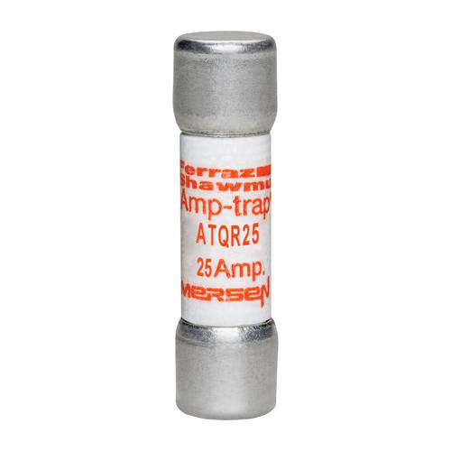 Ferraz Shawmut ATQR25 25 Amp 600 Volt Glass Melamine Laminated Class CC Rejection Time Delay Fuse Ferraz Shawmut ATQR25 25 Amp 600 Volt Glass Melamine Laminated Class CC Rejection Time Delay Fuse