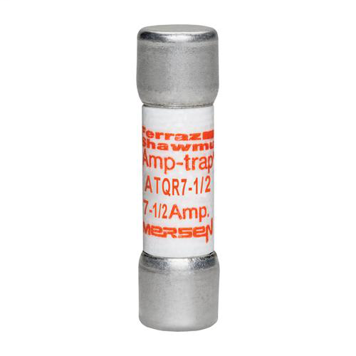 Ferraz Shawmut ATQR7-1/2 7-1/2 Amp 600 Volt Glass Melamine Laminated Class CC Rejection Time Delay Fuse Ferraz Shawmut ATQR7-1/2 7-1/2 Amp 600 Volt Glass Melamine Laminated Class CC Rejection Time Delay Fuse