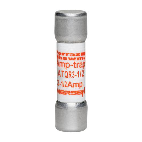 Ferraz Shawmut ATQR3-1/2 3-1/2 Amp 600 Volt Glass Melamine Laminated Class CC Rejection Time Delay Fuse Ferraz Shawmut ATQR3-1/2 3-1/2 Amp 600 Volt Glass Melamine Laminated Class CC Rejection Time Delay Fuse