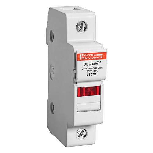 Ferraz Shawmut USCC1I 1-Pole 30 Amp 600 Volt Class CC Modular Fuse Holder Ferraz Shawmut USCC1I 1-Pole 30 Amp 600 Volt Class CC Modular Fuse Holder