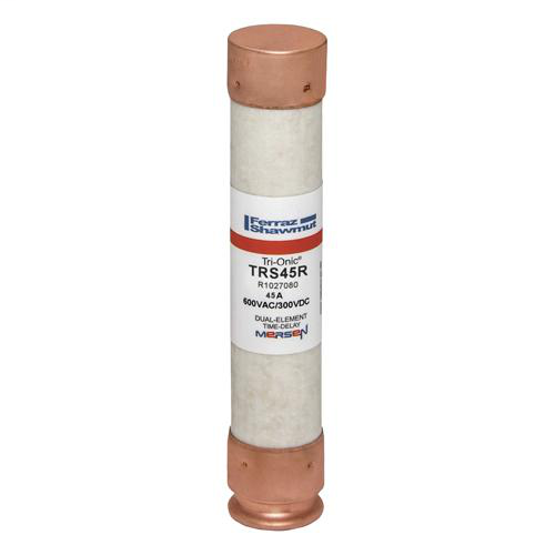 Ferraz Shawmut TRS45R 1-1/16 x 5-1/2 Inch 45 Amp 600 Volt Class RK5 Current Limiting Time Delay Fuse Ferraz Shawmut TRS45R 1-1/16 x 5-1/2 Inch 45 Amp 600 Volt Class RK5 Current Limiting Time Delay Fuse