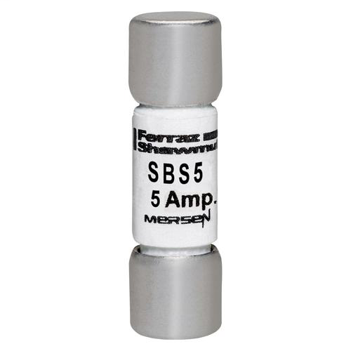 Product image for Mersen SBS5 13/32 x 1-3/8 Inch 5 Amp 600 Volt Fast Acting Ferrule Fuse