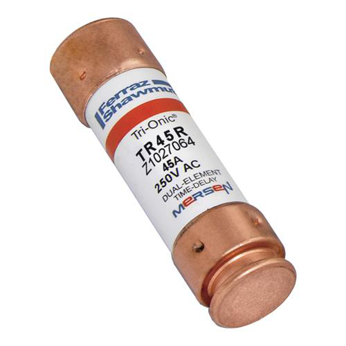 Product image for Mersen TR45-R Class RK5 / Time-Delay TRI-ONIC TR-R Current-Limiting Fuse - 45amp. Rated 250 volts AC / DC