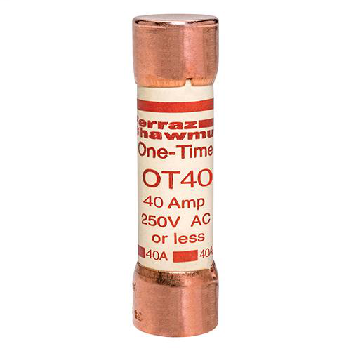 Product image for Mersen OT40 Class K5 / One-Time General Purpose Fuse - 40amp. Rated 250 volts AC / DC