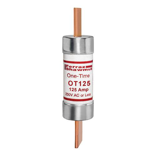 Product image for Mersen OT125 Class K5 / One-Time General Purpose Fuse - 125amp. Rated 250 volts AC / DC