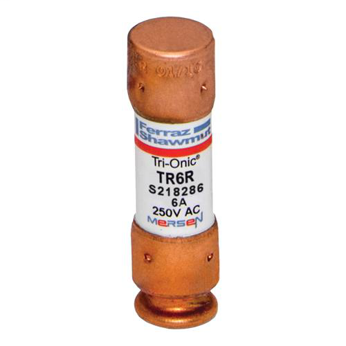 Product image for Mersen TR6R 9/16 x 2 Inch 6 Amp 250 Volt Class RK5 Time Delay Fuse