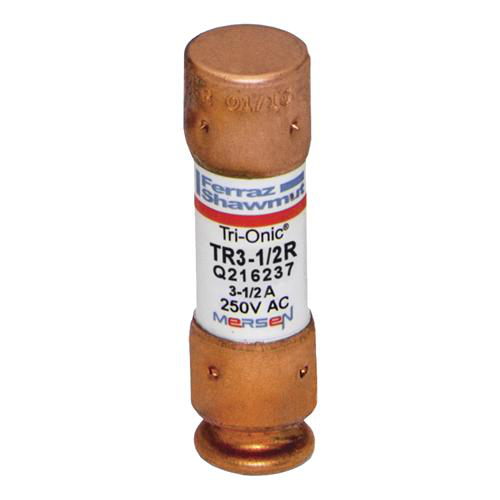 Product image for Mersen TR3-1/2-R Class RK5 / Time-Delay TRI-ONIC TR-R Current-Limiting Fuse - 3-1/2amp. Rated 250 volts AC / 160 volts DC